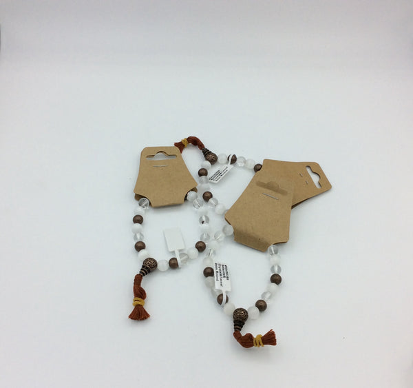 Selenite,Crystal,Copper,Tassel Beaded Bracelets
