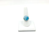 Larimar Size - 9 Rings Sterling Silver