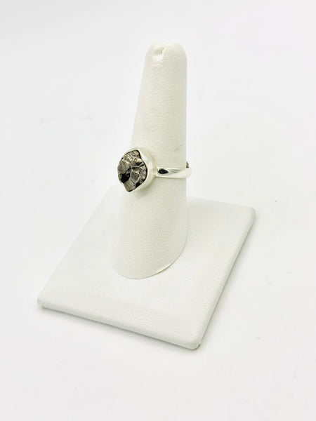 Meteorite Size 8 Rings Sterling Silver