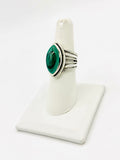 Malachite Size-7 Rings Sterling Silver