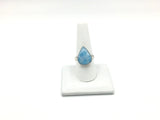 Larimar Size - 9 Rings Sterling Silver