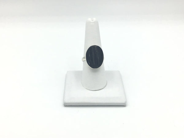 Black Tourmaline Size - 9 Rings Sterling Silver