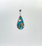 Kingman Turquoise With Spiny Oyster Pendants