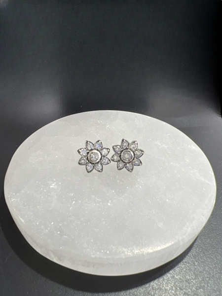 Sterling Silver Moonstone Stud (Earrings)