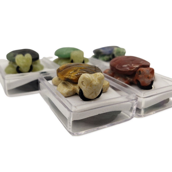 Assorted Stones Turtle Pendants