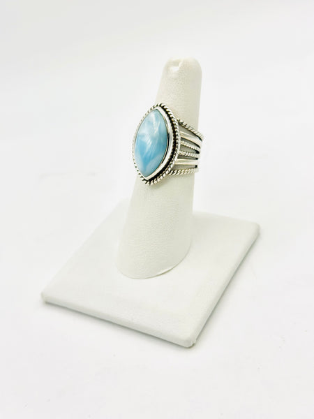 Larimar Size 6 Sterling Silver Rings