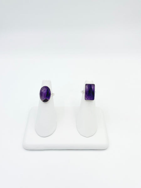 Amethyst Cab Rings
