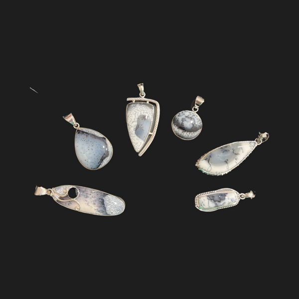Dendritic Opal Pendants