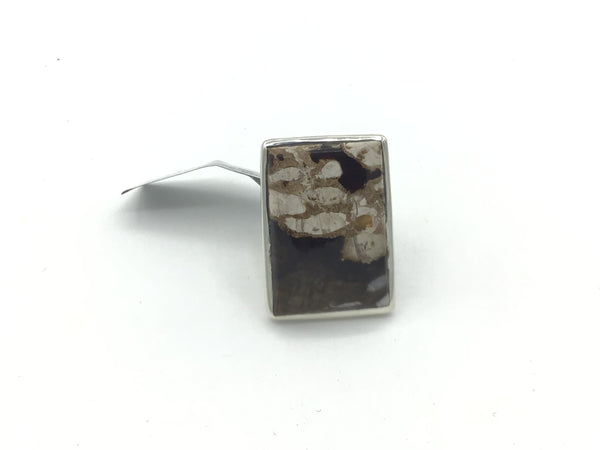 Peanut wood Jasper Size-6 Rings Sterling Silver
