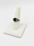 Garnet Size - 9 Rings Sterling Silver