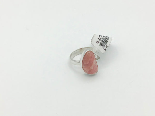 Rhodochrosite Size-7 Rings Sterling Silver