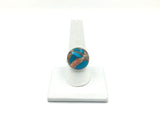 Turquoise Size - 9 Rings Sterling Silver