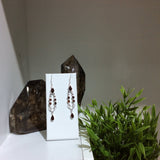 Sterling Silver Designer Garnet And Period Earings