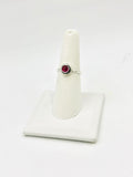 Watermelon tourmaline Size-7 Rings Sterling Silver