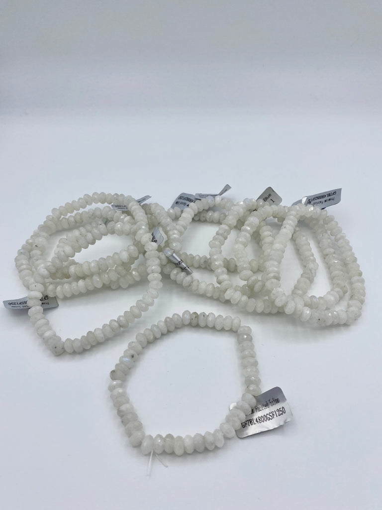 Faceted Moonstone Bracelets 5x8 mm