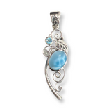 Larimar Sterling Silver Pendant