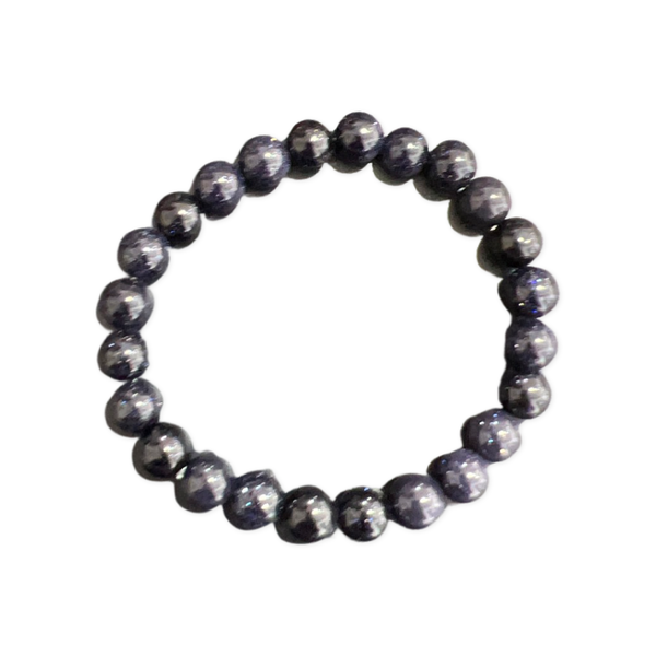 Blue Gold Stone Beaded Bracelet