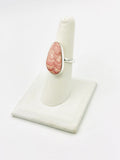 Rhodochrosite Size - 9 Rings Sterling Silver