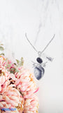 Dendritic Pendant With Black onyx And Clear Quartz