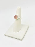 Rose Quartz Size-7 Rings Sterling Silver