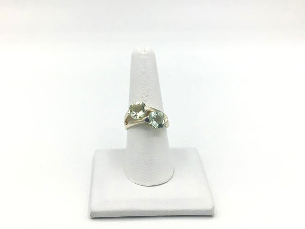 Green amethyst Size 8 Sterling Silver Rings