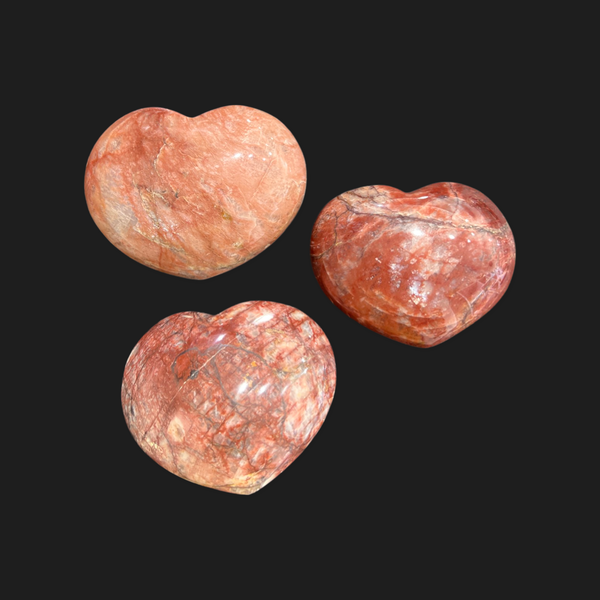 Red Moonstone Hearts