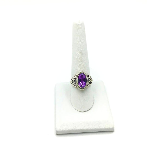 Amethyst Size 10 Rings Sterling Silver