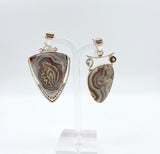 Crazy Lace Agate Pendants