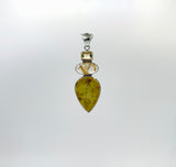 Green Opal, Rutilated Quartz, Lemon Quartz Pendant