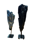 Crystal On Stand ( Black Tourmaline, Blue Kyanite)