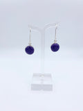 Sterling Silver Charoite Round Earrings