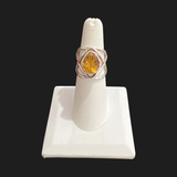 Citrine Size-6 Rings Sterling Silver