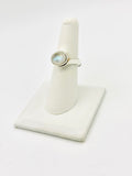 Rainbow moonstone Size 7 Rings Sterling Silver
