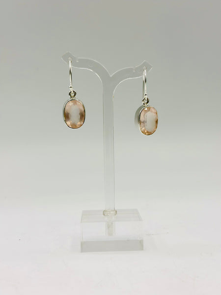 Sterling Silver Rose Quartz Earrings