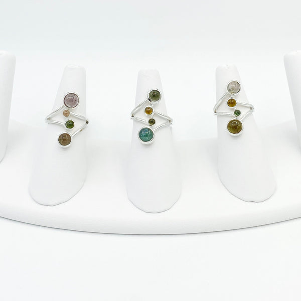 Designer Watermelon Tourmaline Rings