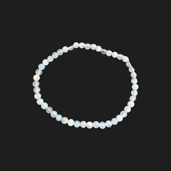 Aquamarine 4 mm Beaded Bracelets