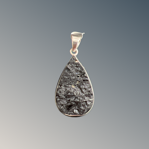 Sterling Silver Black Tourmaline Pendant