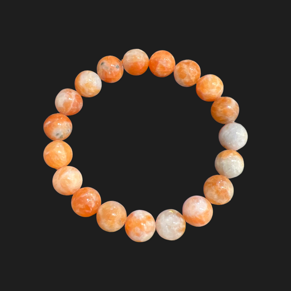 Orange Calcite Beaded Bracelets 10mm