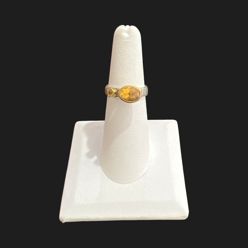Citrine Size-6 Rings Sterling Silver