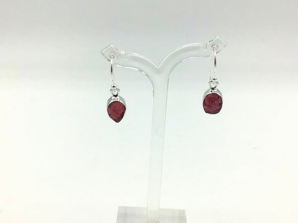 Rough Garnet earrings