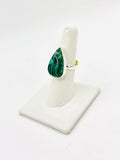 Malachite Size-7 Rings Sterling Silver