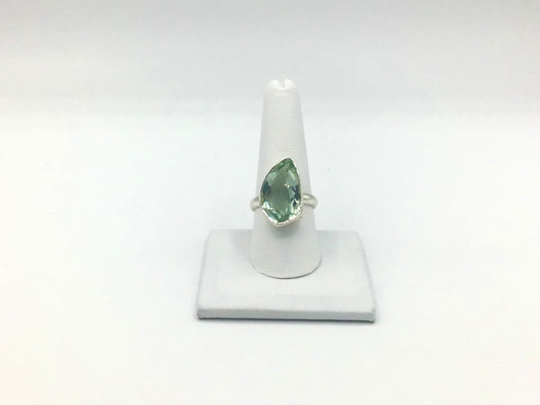 Green amethyst Size 9 Rings Sterling Silver