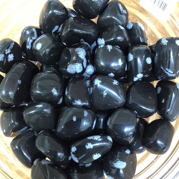 Snowflakes Obsidian Tumbled Stone