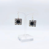 Sterling Silver Black Onyx Designer Earring