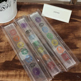 Selenite 7 chakra Engrave Stick