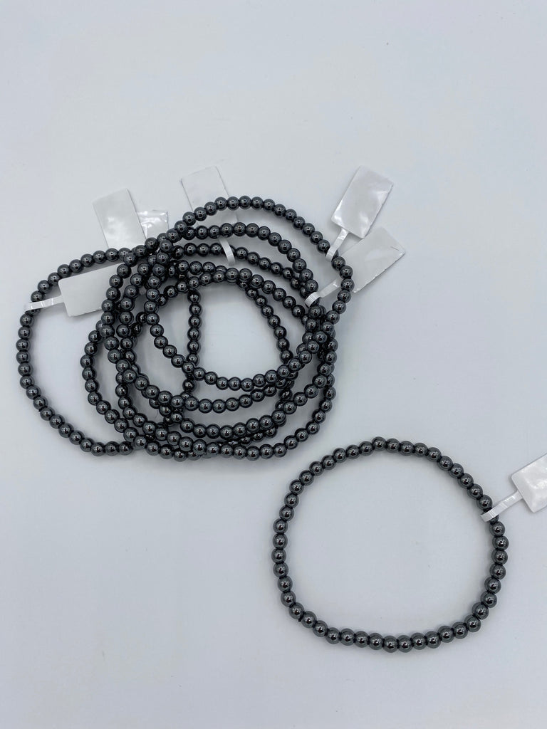 Round Hematite Bracelet (4 mm)
