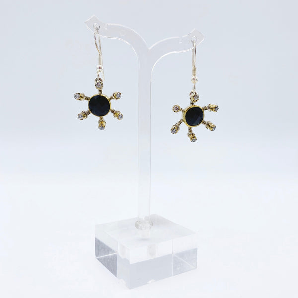 Sterling Silver Two Tone Earrings