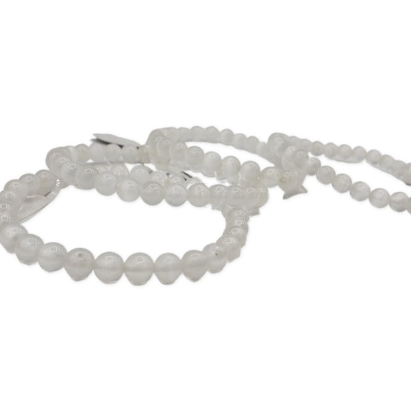Selenite Beaded Bracelets 6mm
