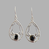 Sterling Silver Black Spinel Earrings