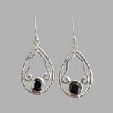 Sterling Silver Black Spinel Earrings